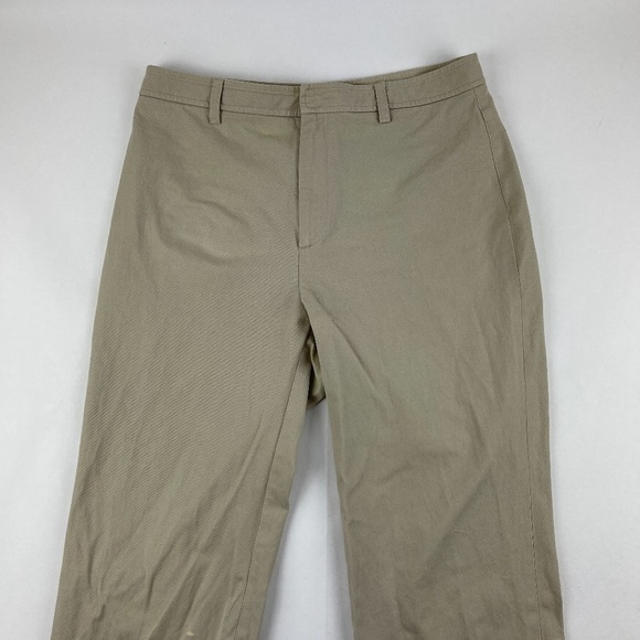 Banana Republic Stretch Pants Womens 8 Khaki Flat Front - Picture 2 of 11